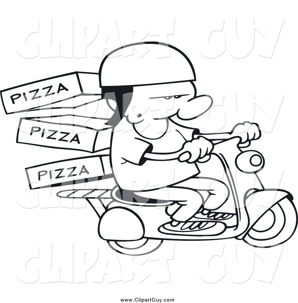 free clipart pizza delivery man - photo #39