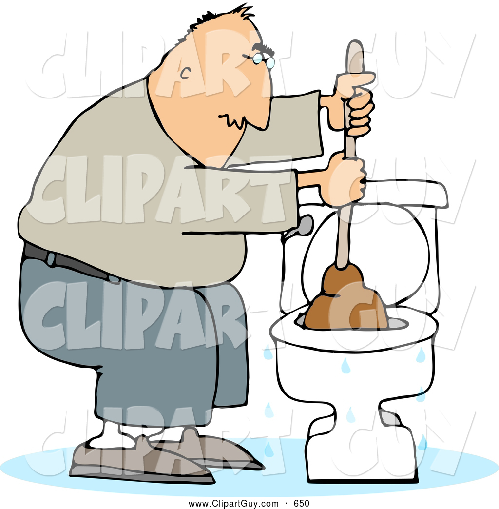 clipart man on toilet - photo #47
