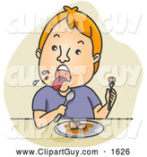 Clip Art of APicky Eater Boy by BNP Design Studio