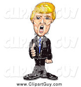 Clip Art of Mr Trump Standing and Pointing, Yelling and Firing People by