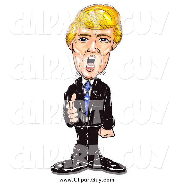 Clip Art of Mr Trump Standing and Pointing, Yelling and Firing People