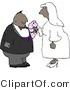 Clip Art of a Black Couple Getting Married by Djart