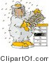 Clip Art of a Male Beekeeper Checking His Apiary (Bee Hives) by Djart