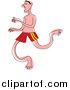 Clip Art of a Sketched Man Running in His Swim Shorts by Prawny
