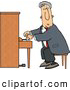 Clip Art of AAverage Elderly Man Playing the Piano by Djart