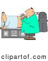 Clip Art of AFrightened Scared & Worried Man Getting His First Prostate Exam at a Doctor's Office by Djart
