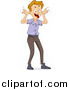 Clip Art of AGoofy Man Making a Funny Face by BNP Design Studio