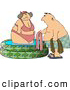 Clip Art of ASwimming Pool with a Man and Woman by Djart
