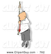 Clip Art of a Businessman Climbing a Rope by Djart