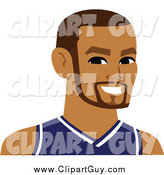 Clip Art of a Handsome Male Avatar Wearing a Jersey by Monica