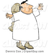 Clip Art of a Religious Angel Holding Arms out by Djart
