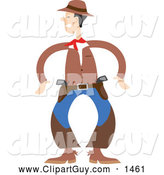 Clip Art of AWestern Cowboy Ready to Draw His Guns by Prawny