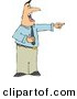 Clip Art of a Cheerful Businessman Pointing His Finger at Someone and Laughing Hysterically by Djart