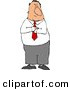 Clip Art of a Mad Caucasian Businessman Standing with His Arms Crossed with an Angry Face by Djart