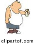 Clip Art of a Man Holding a Beer Can out by Djart