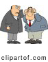 Clip Art of a Pair of Businessmen Thinking About Something by Djart