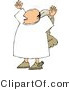 Clip Art of a Preaching Angel, His Arms up by Djart