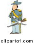 Clip Art of a Union Soldier with a Sword and Rifle by Djart