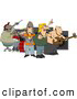 Clip Art of AGarage Rock Band Playing Music by Djart
